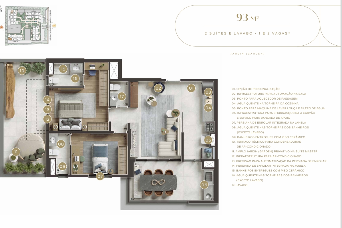 Planta 93m²